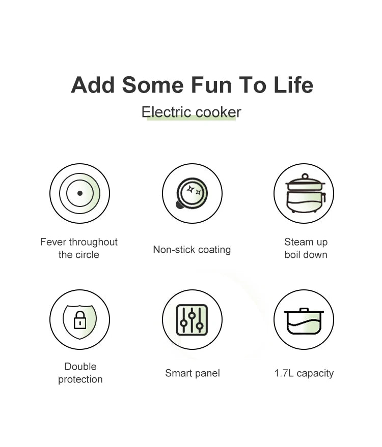 Electric Rice Cooker Single Double Layer 220V Multi Cooker Non-Stick Smart Mechanical MultiCooker Steamed Rice Pot For Home EU