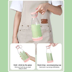 Fresh Juice Portable Blender USB Rechargeable Juicer Cup 6 Blades Multifunctional Electric Juicer Cup Fruits Milk Mixing Blender