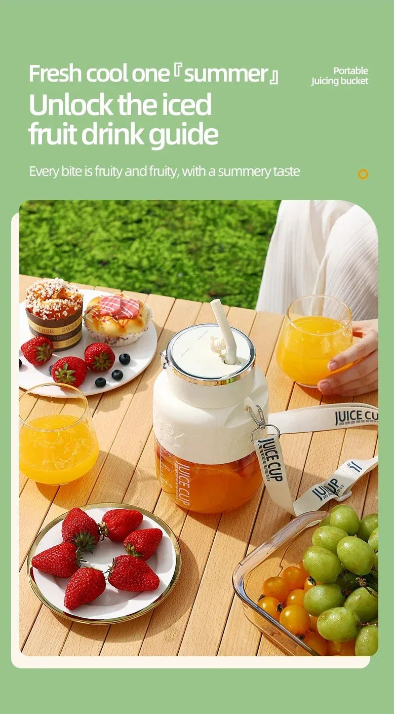Portable Juicer Blender High-Speed Mini Fruit Juice Cup with Stylish Design Powerful Motor for Home Outdoor Compact Convenient