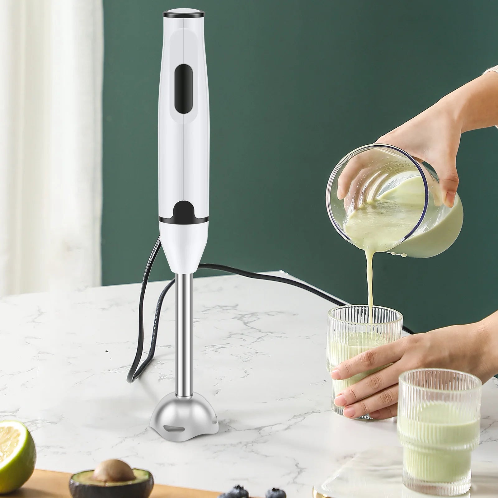 Hand Immersion Blender Multifunctional Food Mixer Household Handheld Immersion Blender Electric Stick Blender Kitchen Gadget