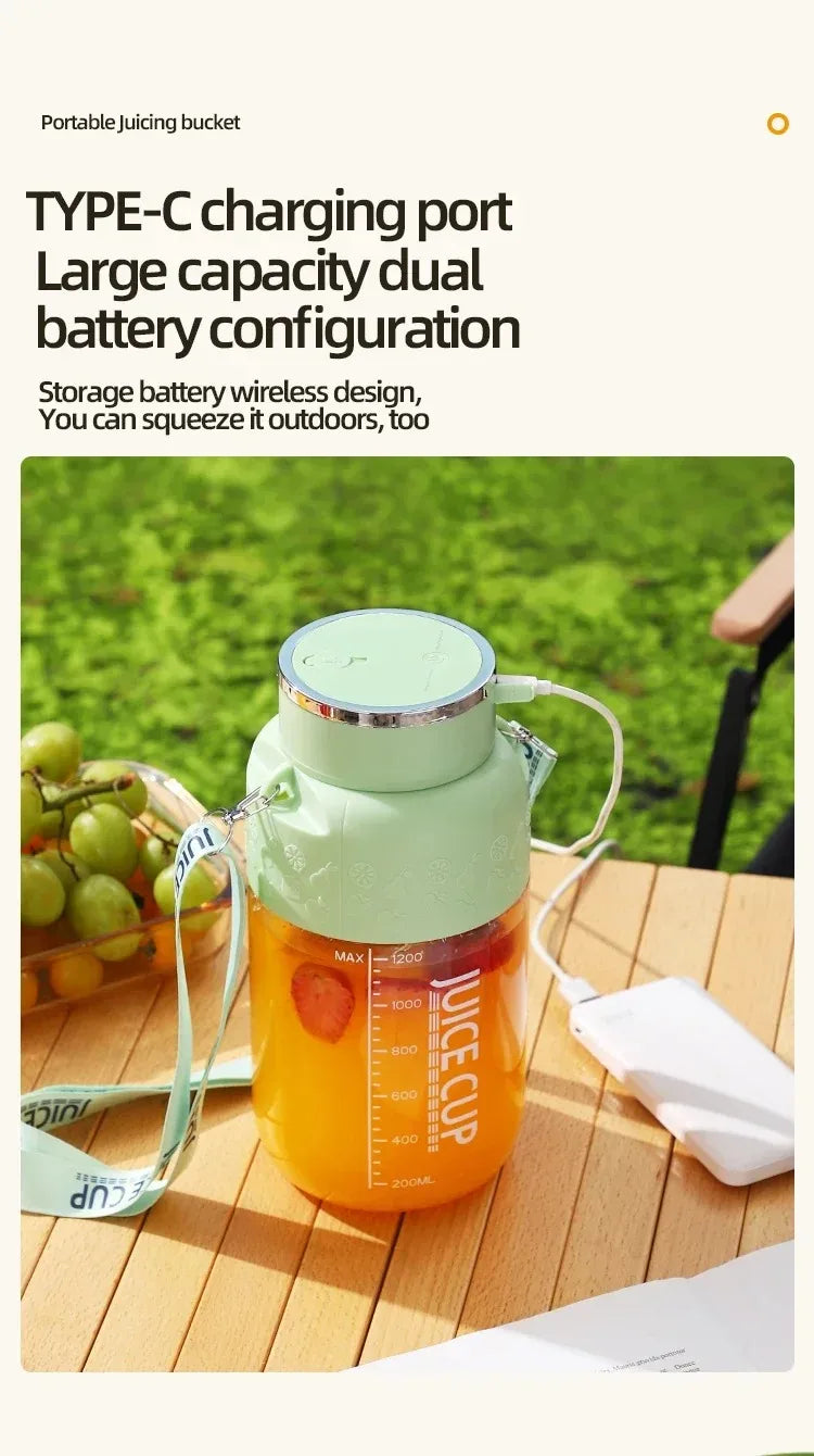 Portable Juicer Blender High-Speed Mini Fruit Juice Cup with Stylish Design Powerful Motor for Home Outdoor Compact Convenient