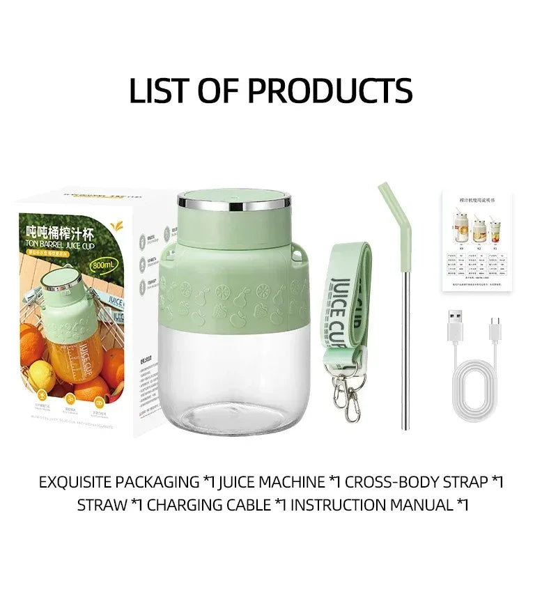 Portable Juicer Blender High-Speed Mini Fruit Juice Cup with Stylish Design Powerful Motor for Home Outdoor Compact Convenient