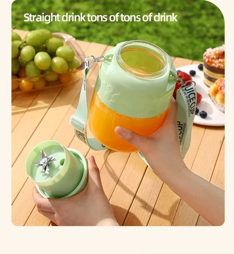 Portable Juicer Blender High-Speed Mini Fruit Juice Cup with Stylish Design Powerful Motor for Home Outdoor Compact Convenient