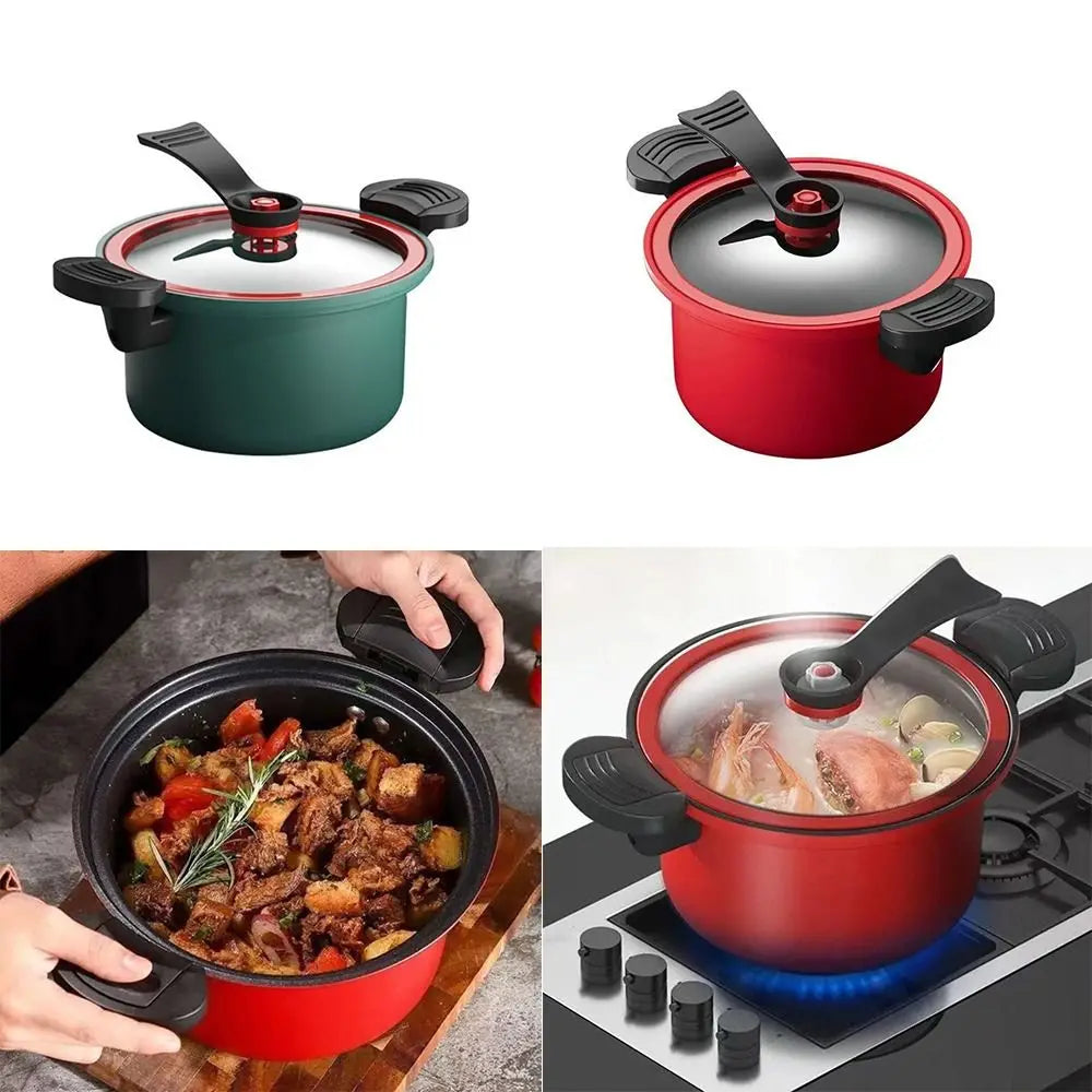 3.5L Pressure Cooker Soup Meat Pot Rice Cooker Gas Stove Micro Pressure Cooker Stew Pot Non-Stick Cooking Pots Kitchenware