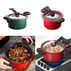 3.5L Pressure Cooker Soup Meat Pot Rice Cooker Gas Stove Micro Pressure Cooker Stew Pot Non-Stick Cooking Pots Kitchenware