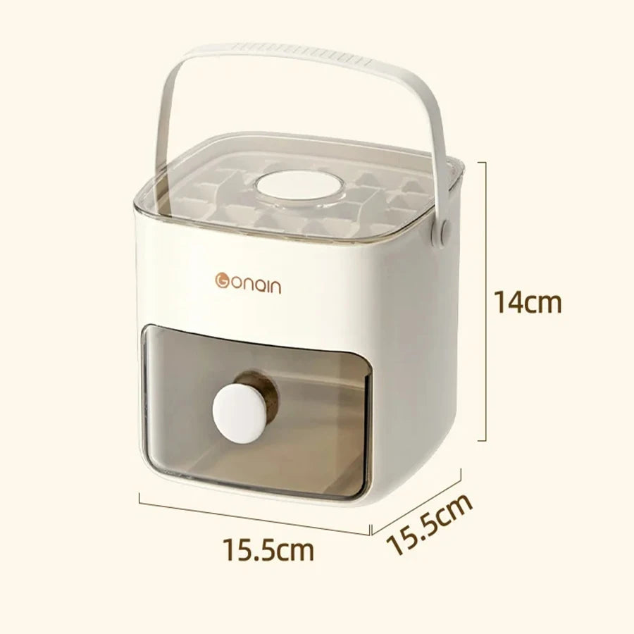 48-Block Ice Cube Machine Food-grade Summer Double Design Ice Maker Mold With Easy-press Lid Large Capacity Refrigerator Storage