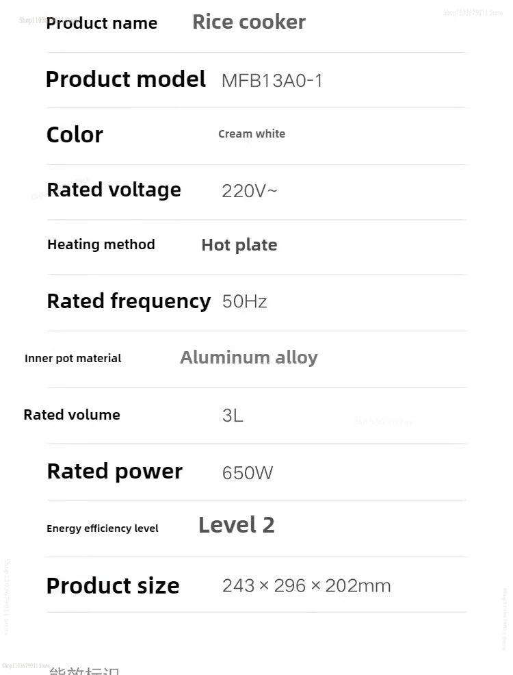 Xiaomi Mijia Rice Cooker N1 3L Energy Saving Edition Home Use 2-3 People 28Minutes Super Fast Cooking Multi-function Rice Cooker
